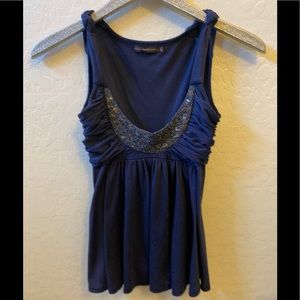 💥$5💥 Navy Blue Beaded Top
